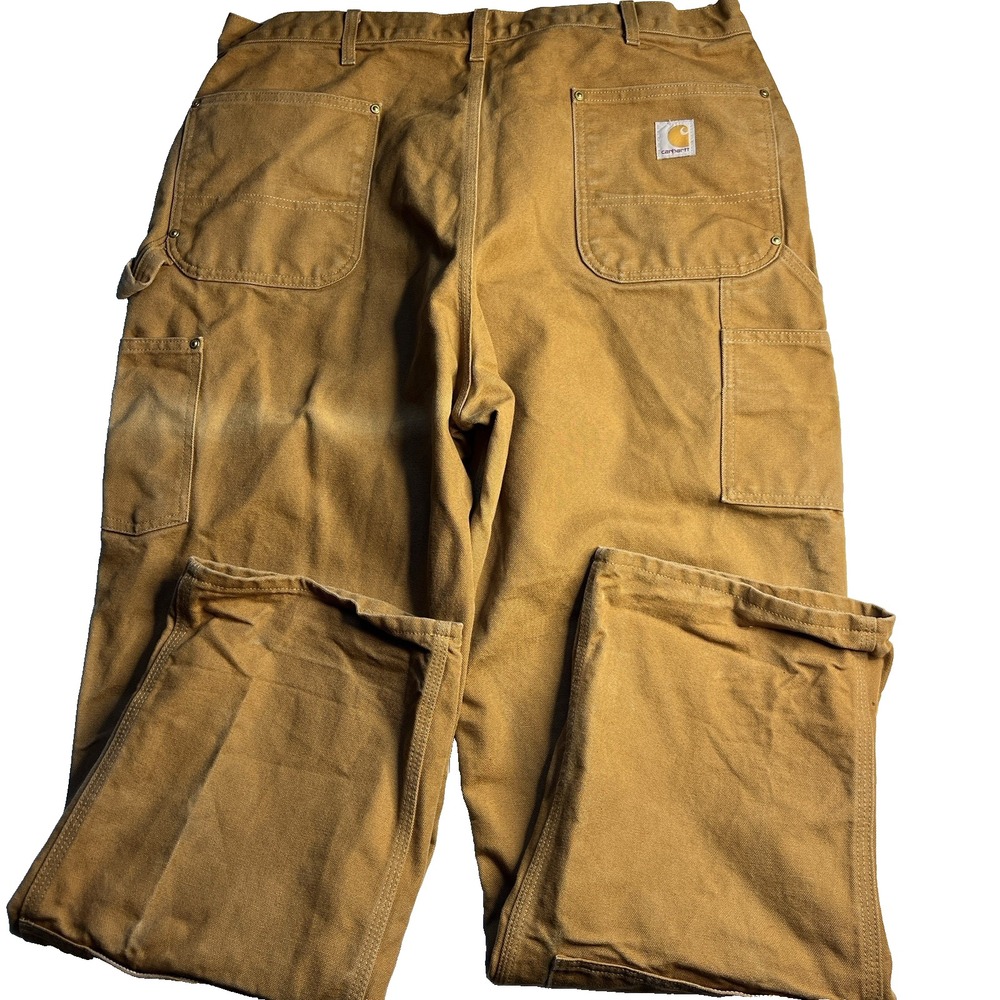 Vintage Carhartt Double Knee Carpenter Pants Size Brown 40x31.5 USA Made Work - Picture 4 of 16